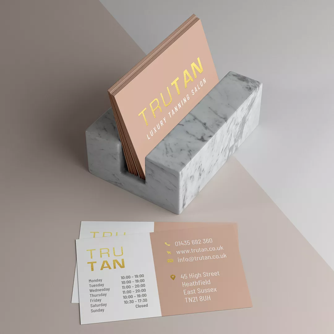 gold foil business cards